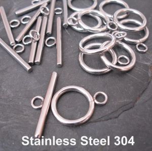 Americké zapínání 19x14mm - nerezová ocel 304 (Stainless Steel) - 1 set