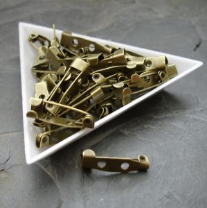 Brožový můstek 20x5 mm - starobronzový | 10 ks, 100 ks