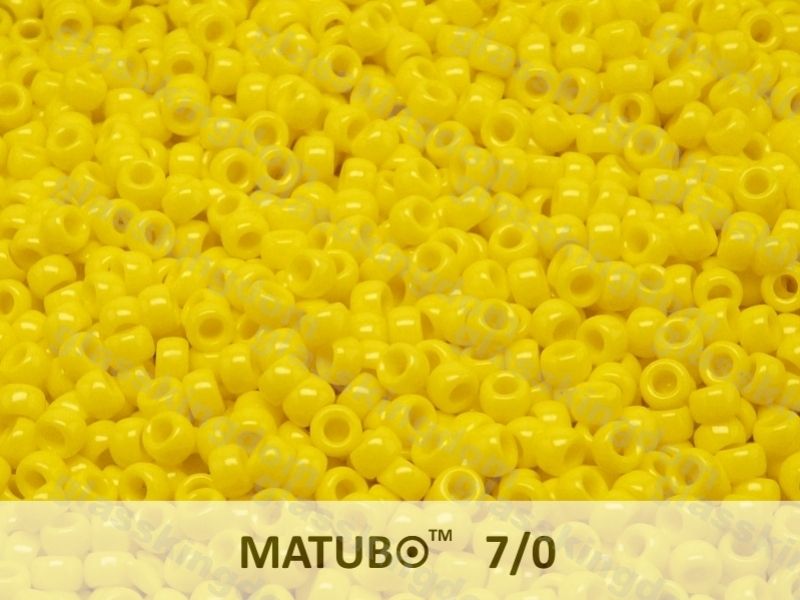 Mačkaný rokajl Matubo 7/0 - žlutý - 5g