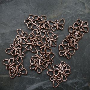 Přívěsek motýlek 17x12mm - staroměděný - 1 ks