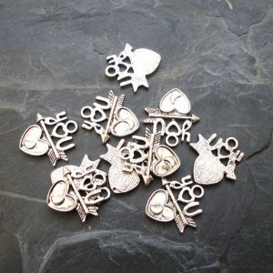 Přívěsek srdce 21x23mm - starostříbrný