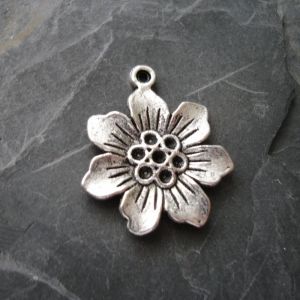 Přívěsek kytka 22 mm  starostříbrná