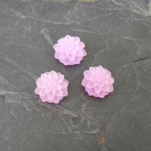 Kabošon chryzantéma 15mm - fialovorůžová - 2 ks