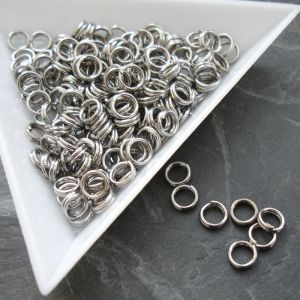 Dvojité kroužky 5x0,6mm nerezová ocel 304 (Stainless Steel) - 10 ks