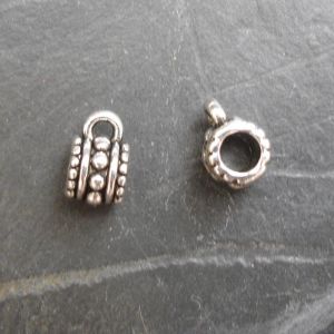 Kovový závěs 6,5x7,2mm - starostříbrný  | 1 ks, 10 ks, 100 ks