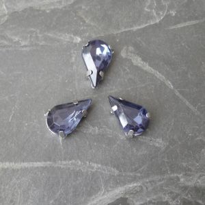 Našívací akrylové kamínky 13x8mm v kotlíku - tmavě modré