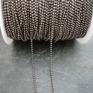 Řetízek kuličkový 2mm - gunmetal - 1 m