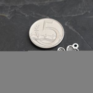 Přívěsek čryřlístek 21x17,5mm - starostříbrný -