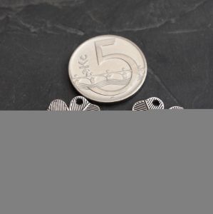 Přívěsek čryřlístek 23x17,5mm - starostříbrný -